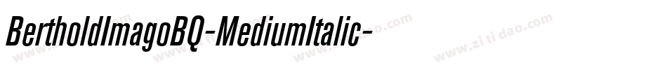 BertholdImagoBQ-MediumItalic字体转换
