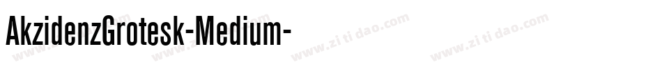 AkzidenzGrotesk-Medium字体转换