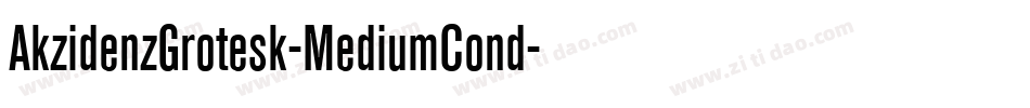 AkzidenzGrotesk-MediumCond字体转换