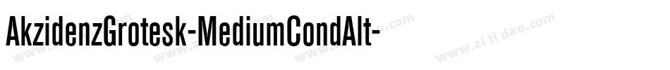 AkzidenzGrotesk-MediumCondAlt字体转换