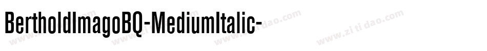 BertholdImagoBQ-MediumItalic字体转换
