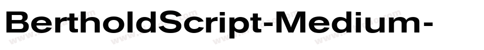 BertholdScript-Medium字体转换