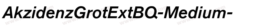AkzidenzGrotExtBQ-Medium字体转换