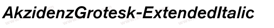 AkzidenzGrotesk-ExtendedItalic字体转换