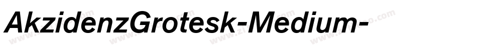AkzidenzGrotesk-Medium字体转换