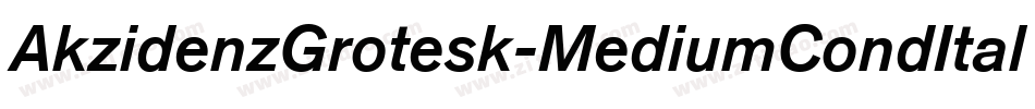 AkzidenzGrotesk-MediumCondItalic字体转换