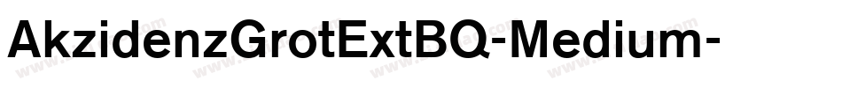 AkzidenzGrotExtBQ-Medium字体转换