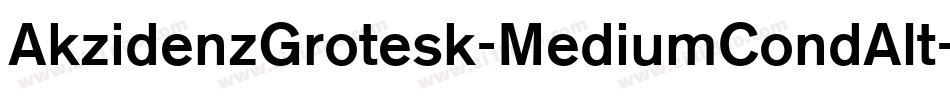 AkzidenzGrotesk-MediumCondAlt字体转换