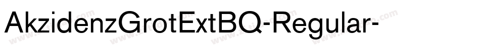 AkzidenzGrotExtBQ-Regular字体转换