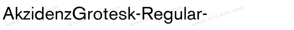 AkzidenzGrotesk-Regular字体转换