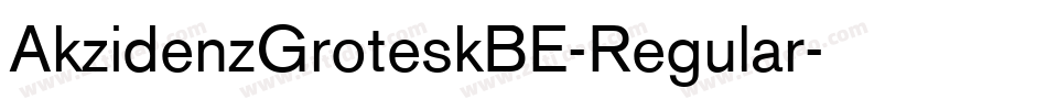 AkzidenzGroteskBE-Regular字体转换