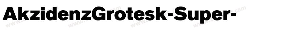 AkzidenzGrotesk-Super字体转换