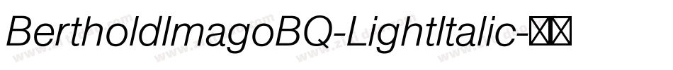 BertholdImagoBQ-LightItalic字体转换
