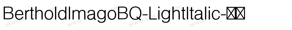 BertholdImagoBQ-LightItalic字体转换