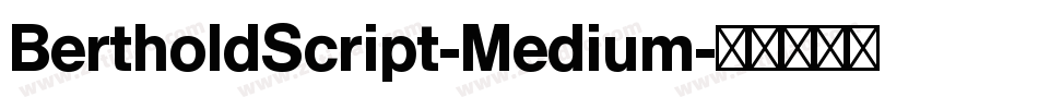 BertholdScript-Medium字体转换