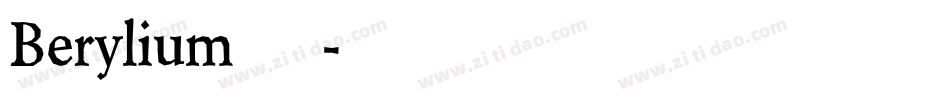 Berylium手机版字体转换