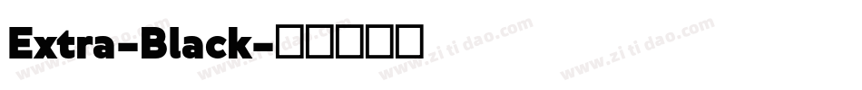 Extra-Black字体转换