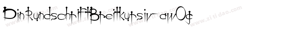 DinRundschriftBreitkursiv-awOg字体转换