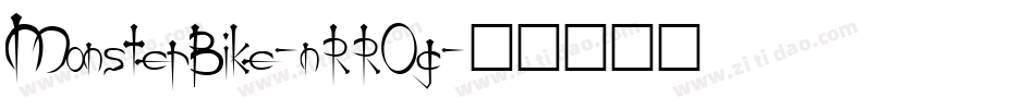 MonsterBike-nRROg字体转换