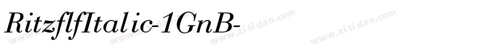 RitzflfItalic-1GnB字体转换