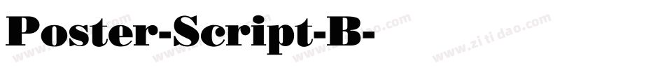Poster-Script-B字体转换