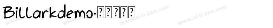 Billarkdemo字体转换