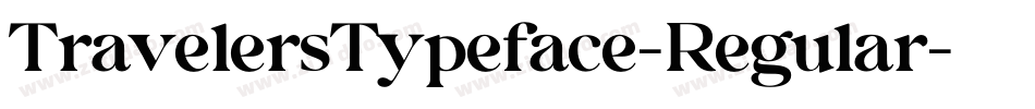TravelersTypeface-Regular字体转换