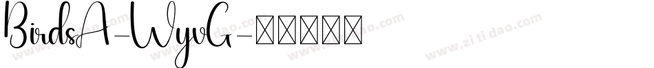 BirdsA-WyvG字体转换