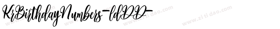 KrBirthdayNumbers-ldDD字体转换