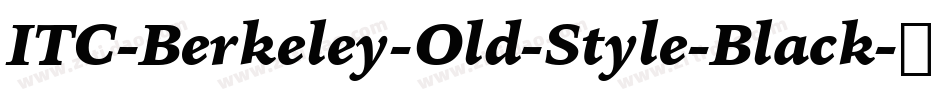ITC-Berkeley-Old-Style-Black字体转换