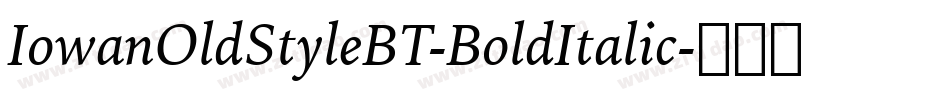 IowanOldStyleBT-BoldItalic字体转换