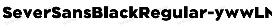 SeverSansBlackRegular-ywwLM字体转换