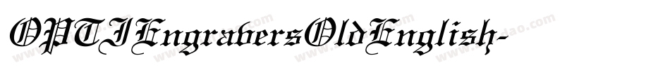 OPTIEngraversOldEnglish字体转换