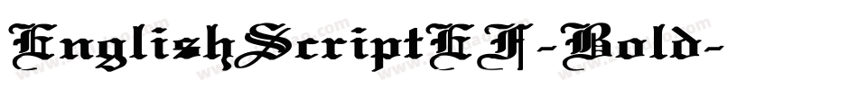 EnglishScriptEF-Bold字体转换