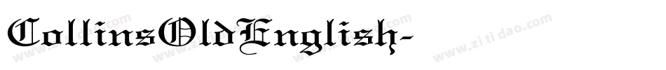 CollinsOldEnglish字体转换