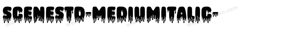 SceneStd-MediumItalic字体转换