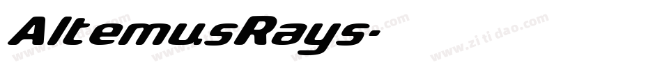 AltemusRays字体转换