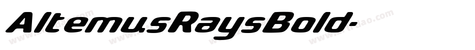 AltemusRaysBold字体转换