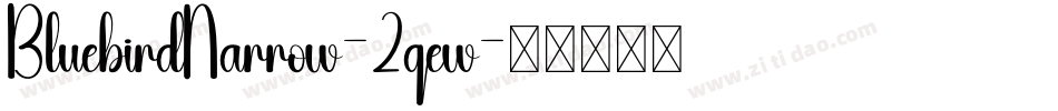 BluebirdNarrow-2qew字体转换