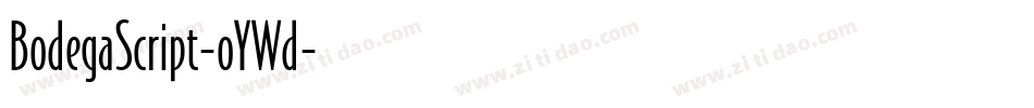 BodegaScript-oYWd字体转换