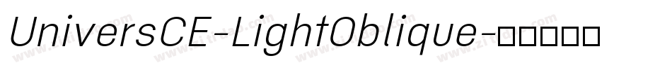 UniversCE-LightOblique字体转换