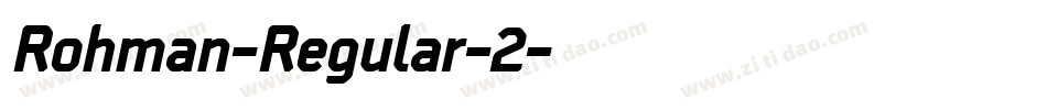 Rohman-Regular-2字体转换