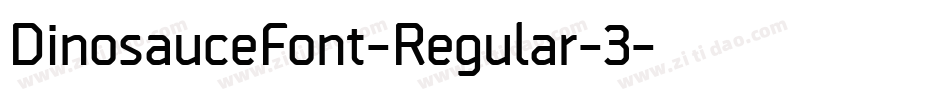 DinosauceFont-Regular-3字体转换