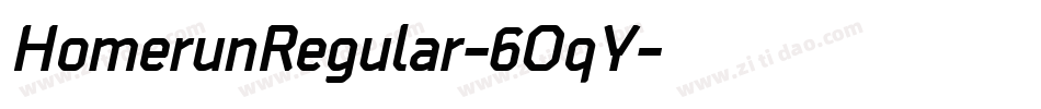 HomerunRegular-6OqY字体转换