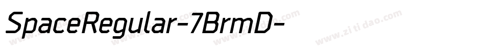 SpaceRegular-7BrmD字体转换