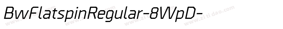 BwFlatspinRegular-8WpD字体转换