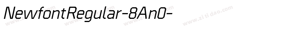 NewfontRegular-8An0字体转换