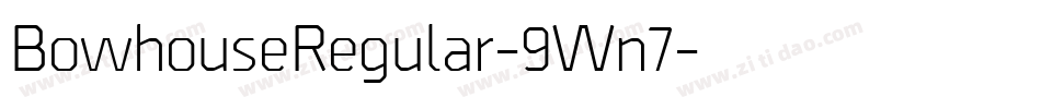 BowhouseRegular-9Wn7字体转换