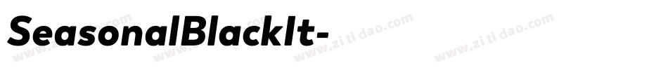 SeasonalBlackIt字体转换