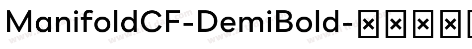 ManifoldCF-DemiBold字体转换